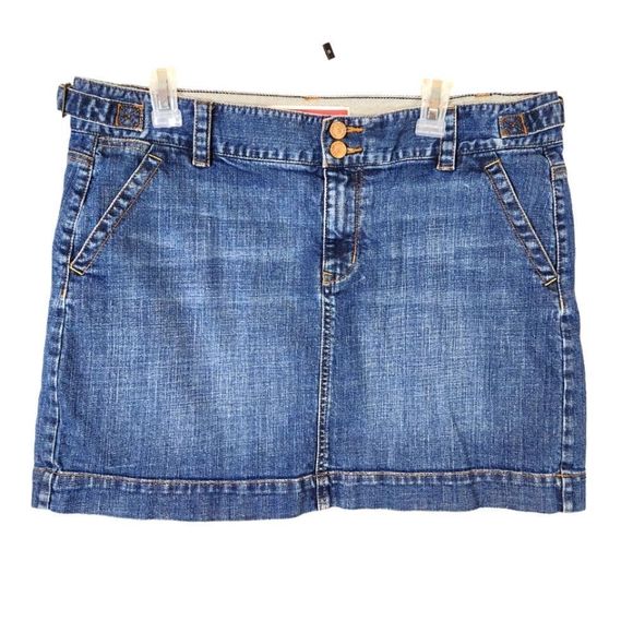 VTG Gap Jeans Blue Denim Mini Skirt Size 14 - Picture 1 of 6